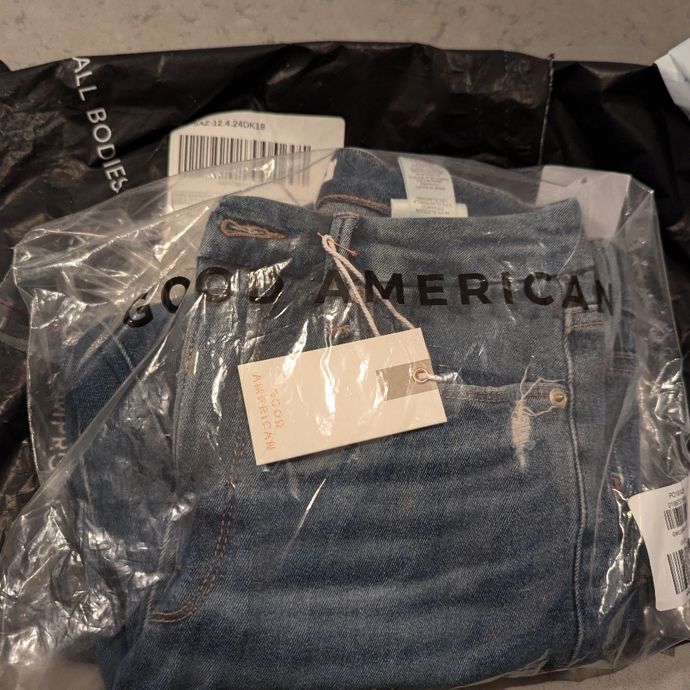 Good American Good Waist Skinny Cropped Jeans 6
